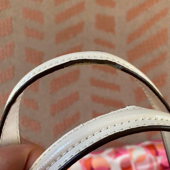 Coach Y2K Daisy Kaleidoscope Print Emma Tote Bag Pink White Large Shoulder Bag - Picture 16 of 16